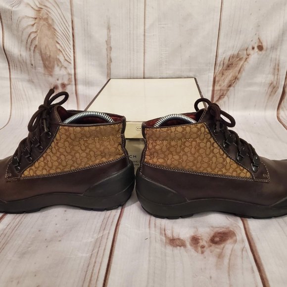 Coach Dyanne Leather Ankle Boot, 7.5, Brown/Tan - Picture 10 of 10